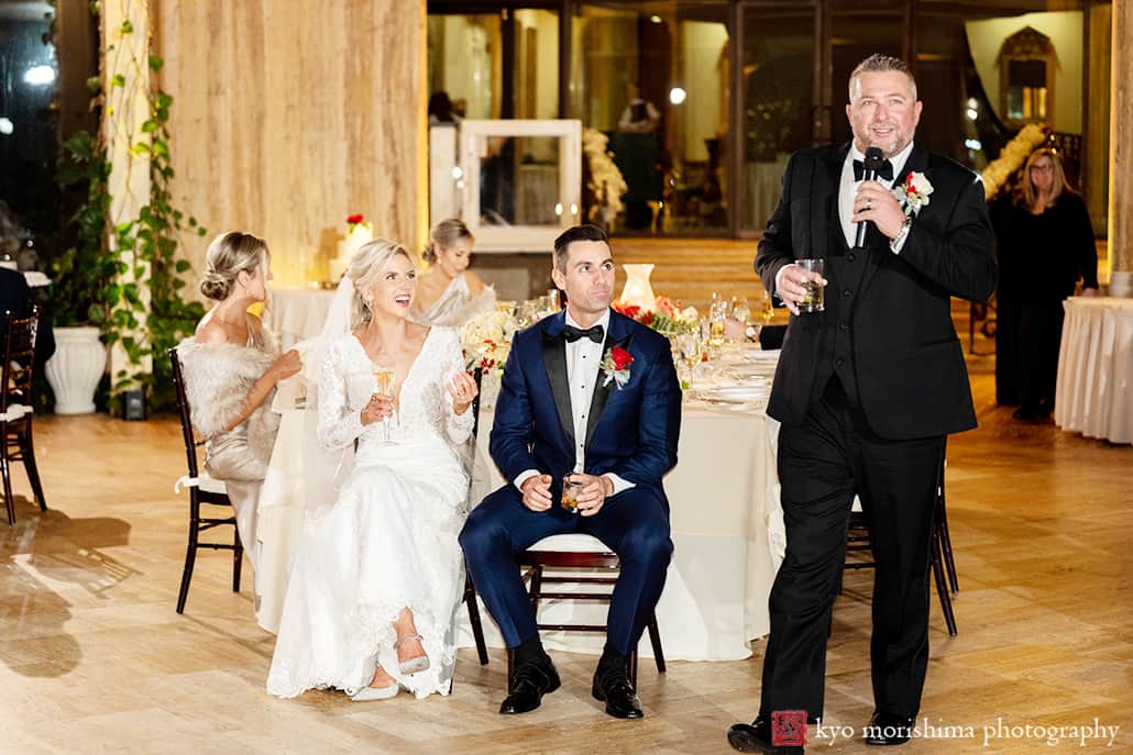 Jasna Polana princeton nj winter bride reception wedding groom's man toast