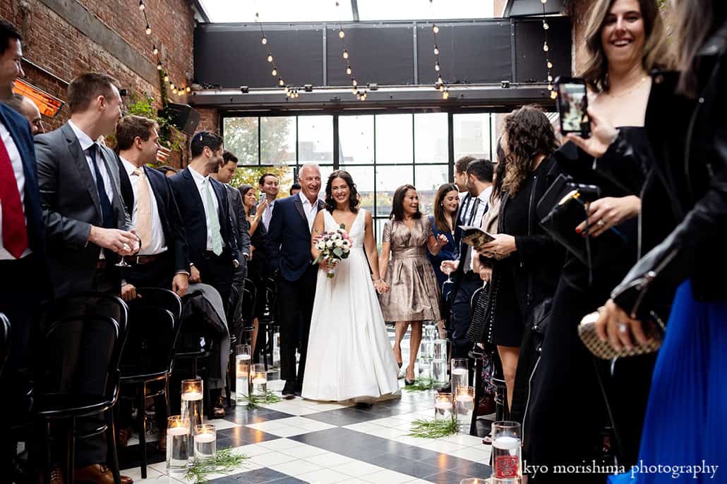 Wythe Hotel wedding brooklyn NYC Williamsburg ceremony bride parents