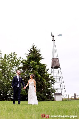 Updike Farmstead, Magnolia West Events, Sprouts Flowers, Princeton wedding, field, barn, bride and groom outdoor portrait, windmill