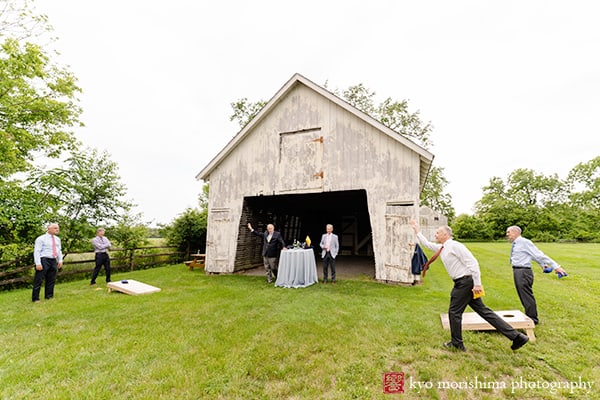 Updike Farmstead, Magnolia West Events, Sprouts Flowers, Franklin Alison Music, Emily’s Catering, Adams Rental, Princeton wedding, reception, barn, game outdoor