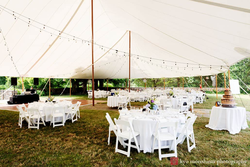 Manor House Princeton NJ wedding reception tent