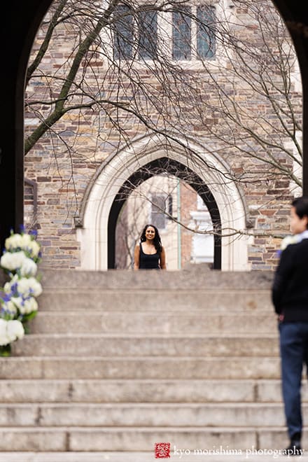 Viburnum Designs Princeton University alumni proposal portrait putting an engagement