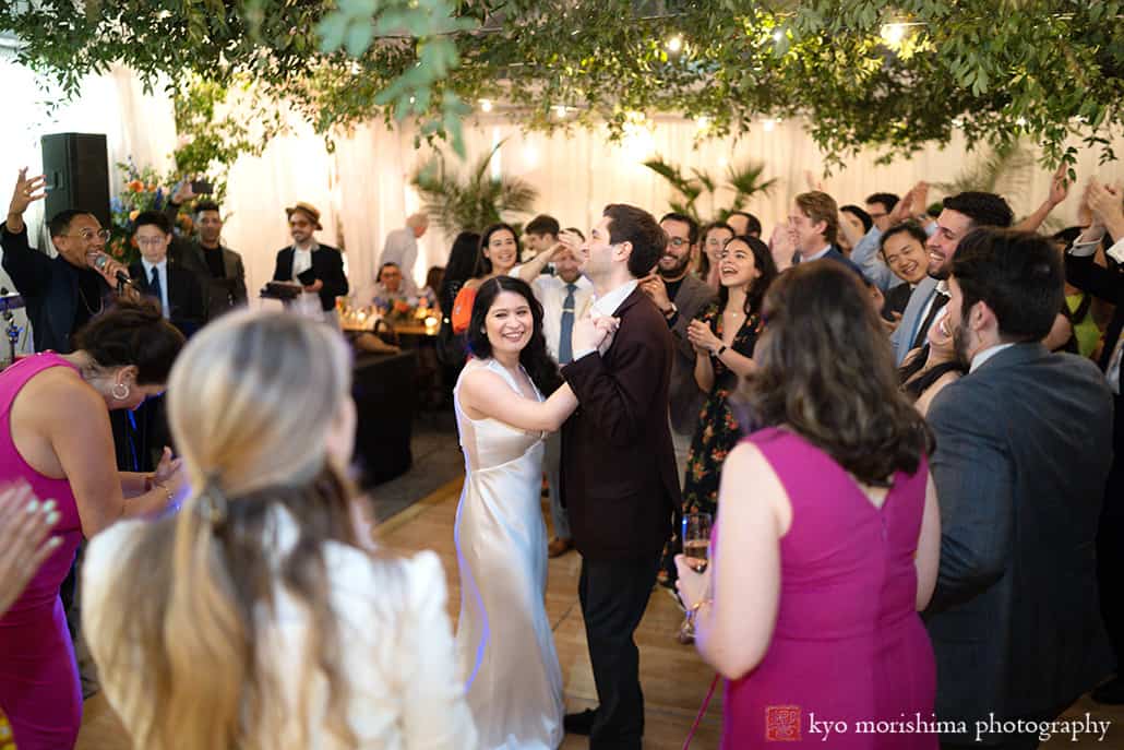 Gerardo Contino NYC wedding Roberta's restaurant spring Brooklyn bride groom guests dancing