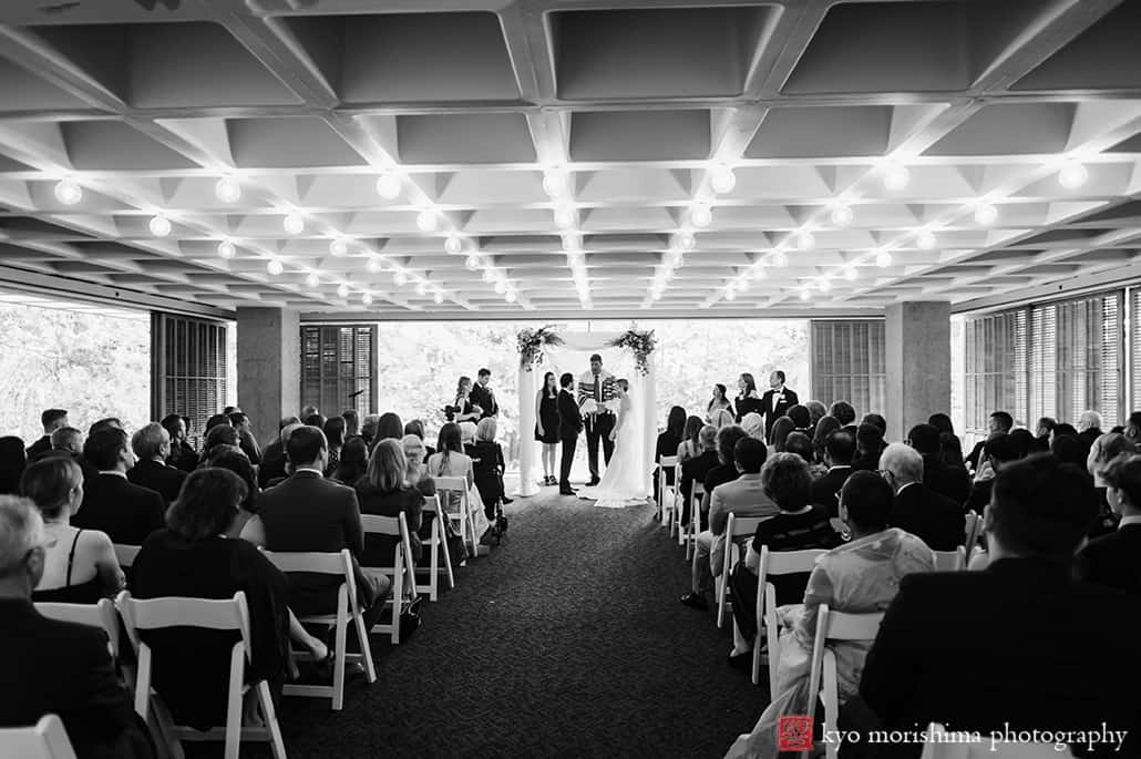 Bride and Groom wedding ceremony at wedding at Princeton Prospect House & Garden NJ