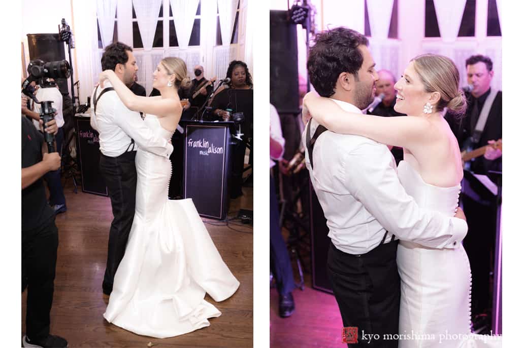 Bride and Groom first dance wedding reception at Princeton Prospect House & Garden Franklin Alison Music
