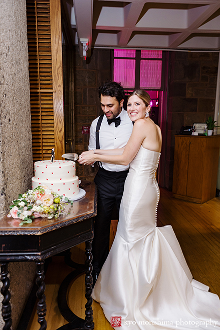 cake cut wedding reception at Princeton Prospect House & Garden