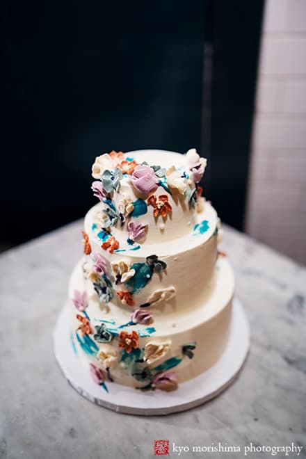 multiracial couple Brooklyn NYC wedding, Midnights Bar adybird Bakery wedding cake