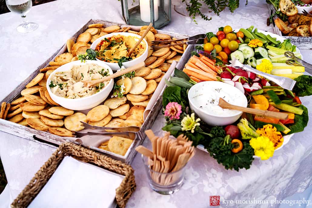 Fall The Inn at Fernbrook Farm Chesterfield NJ Wedding cocktail hour food hors d'oeuvres details