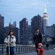 Cherry blossom Hunter's Point South Park Long Island city NYC Spring boy family portrait son Manhattan Brooklyn Empire State Building scooter skateboarding night dusk　ニューヨーク　家族　写真　ポートレート　アメリカ　桜