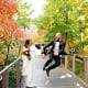 bride and groom outdoor street fun portrait wedding highline Chelsea Manhattan NYC