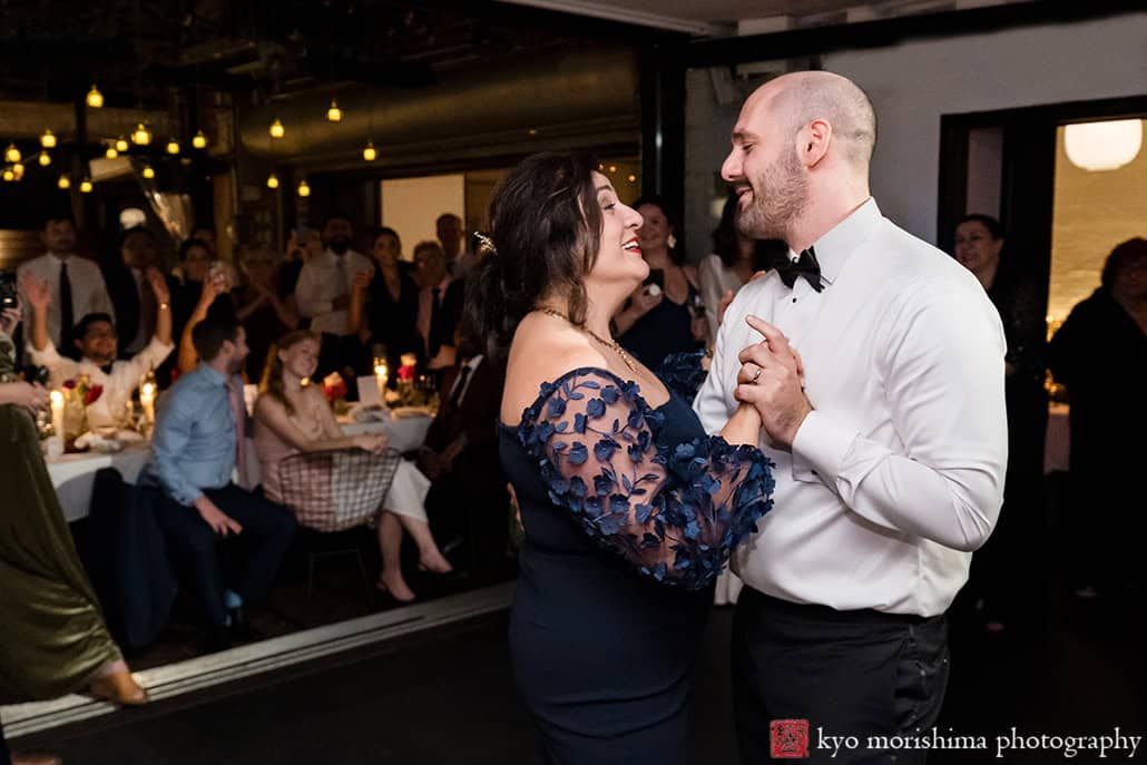 interior reception mother son dance Bottino backyard restaurant wedding Chelsea Manhattan NYC