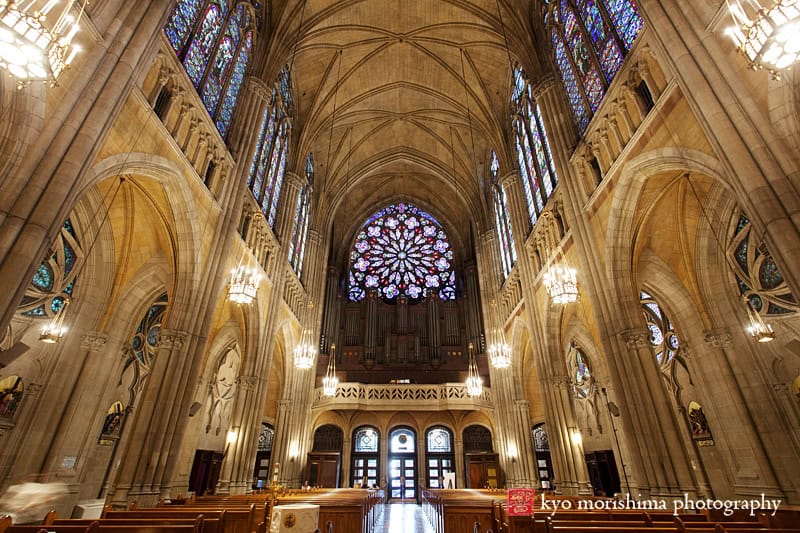 ceremony, church of the blessed sacrament, fall, new York, nyc, wedding, Kyo Morishima Photography