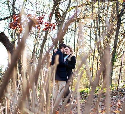 Brooklyn NYC Prospect Park engagement lifestyle creative portrait Boathouse holding each other