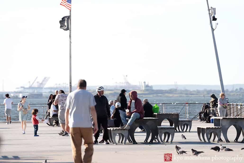 Scavenger Hunt Proposal Portrait Session American Veterans Memorial Pier in Brooklyn, NYC