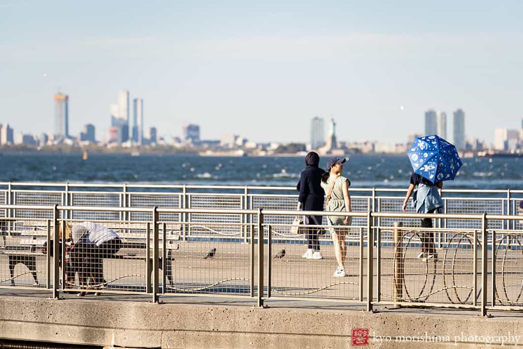 proposal engagement couple portrait American Veterans Memorial Pier Brooklyn NYC