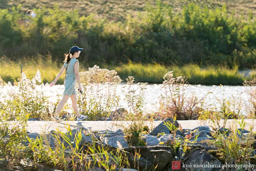 Scavenger Hunt proposal engagement couple portrait Bush Terminal Piers Park Brooklyn NYC