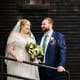 501 Union Gowanus canal Brooklyn documentary street life style wedding portrait bride and groom together smiling