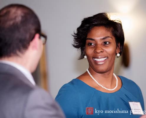 Rutgers University Corporate event Oak Room Plaza Hotel Manhattan NY Cocktail Hour Smiling Mingling