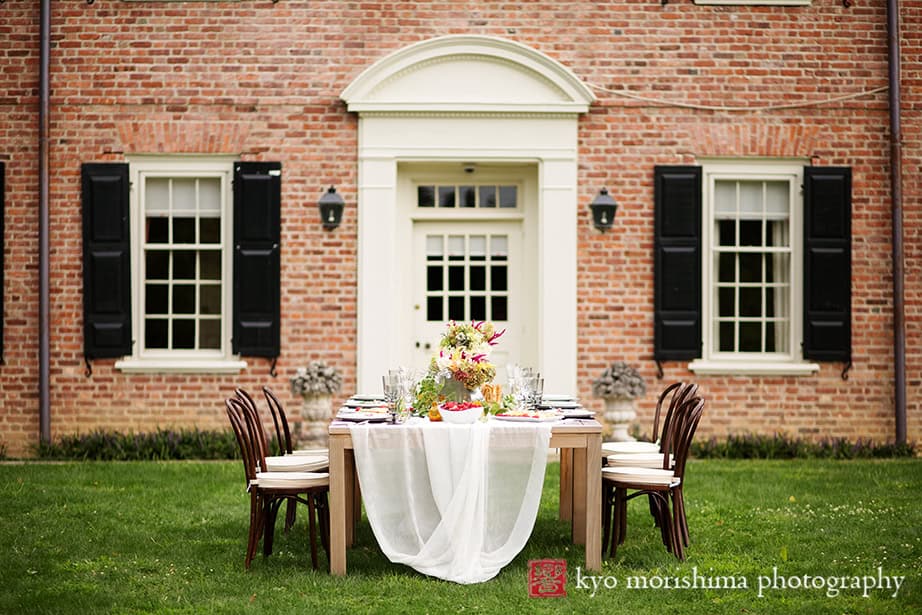 Corporate Event Outdoor Luncheon  NYC Table Settings