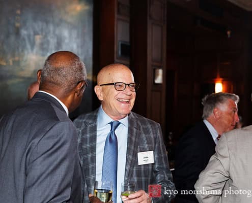Rutgers University Corporate event Oak Room Plaza Hotel Manhattan NY Cocktail Hour Smiling Mingling