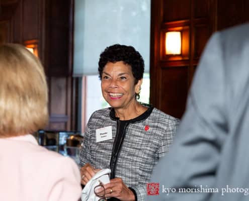 Corporate event Oak Room Plaza Hotel Manhattan NY Cocktail Hour Smiling Mingling