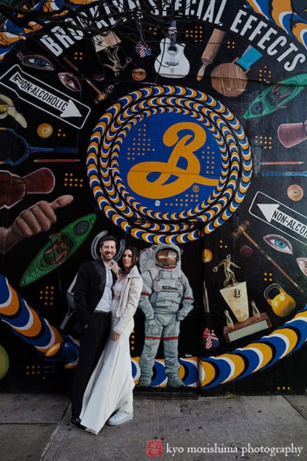 December Winter Brooklyn NYC Kyo Morishima Photography documentary restaurant wedding street bride and groom newlyweds portraits the William Vale hotel Brewery