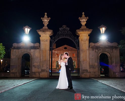 Jasna Polana Wedding Bride and Groom Elegant Outdoor Night Portrait Princeton NJ