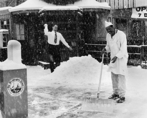 Throwing a Snowball After the Storm, Dupont Circle Washington DC