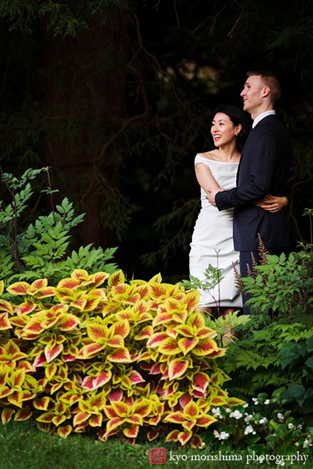 Engagement portrait, Princeton University, Prospect House Garden
