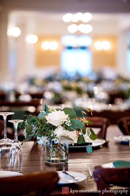 fall Rock Island Lake Club NJ Wedding reception room table setups