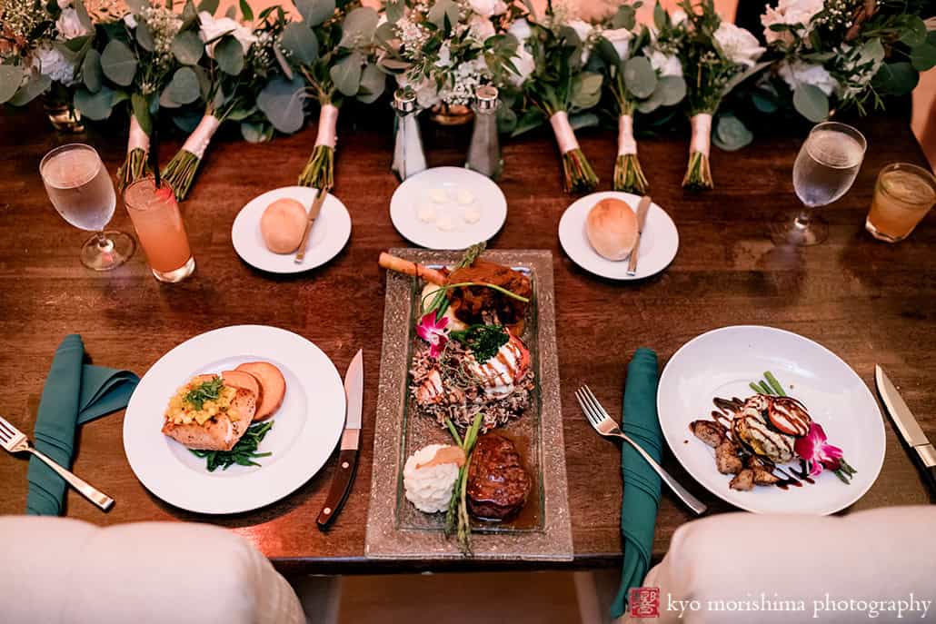 Rock Island Lake Club NJ Wedding reception main course meal
