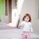 girl walking down the street child family portrait NYC