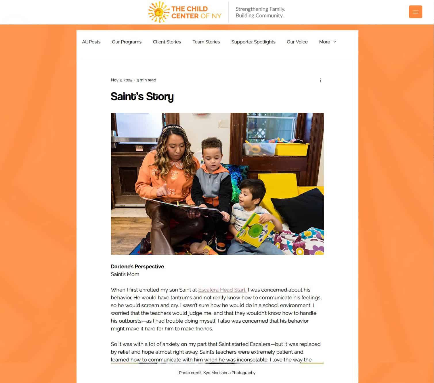 Child Center of NY, documentary portrait assignment Annual Report, corporate, business, nonprofit, organization, NYC, NJ, Philadelphia, Connecticut, photographer, website, content, newsletter