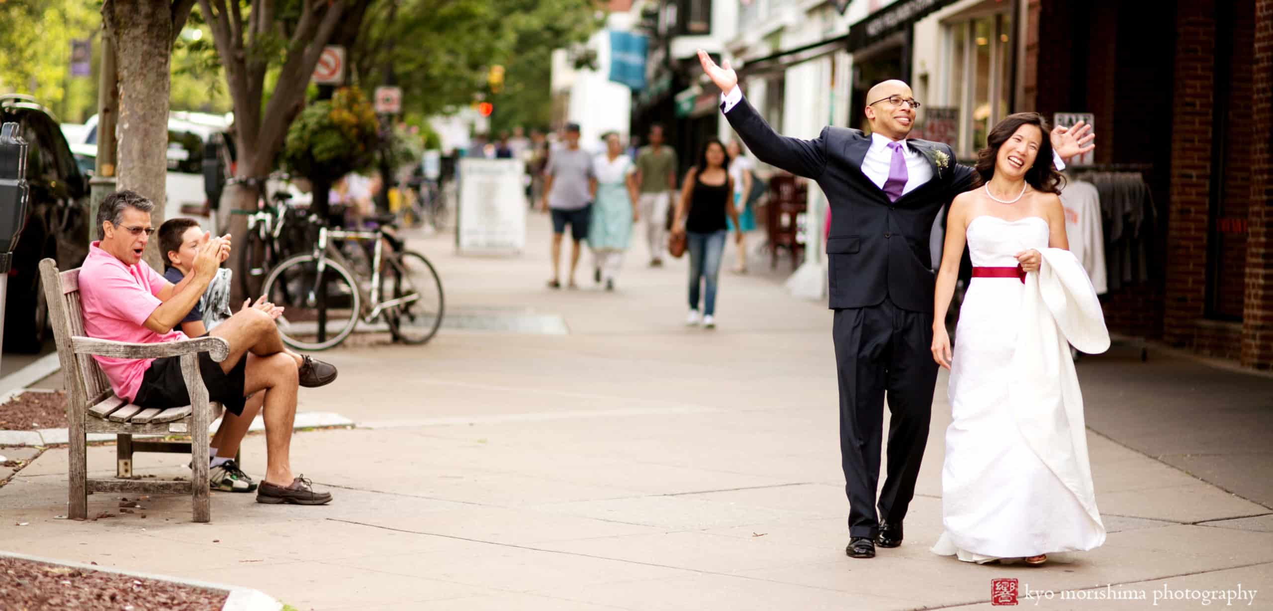 Princeton Nassau Street bride and groom, photographer Kyo Morishima