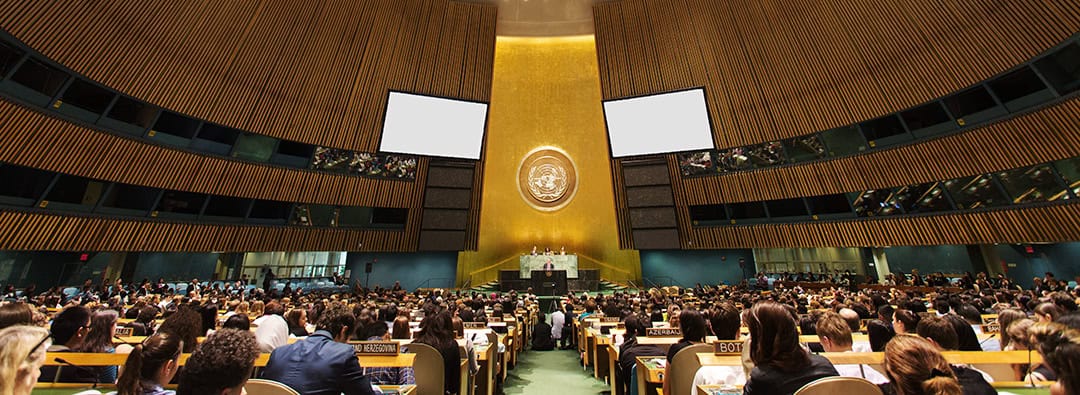 United Nation GA General Assembly Hall Manhattan NYC Model UN