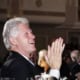 Bill Clinton President hands clapping United Nation Gala, Waldorf Astoria, New York City, corporate event