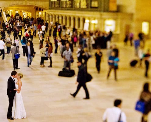 Kiss Wedding Portrait at the Grand Central Terminal, New York, NY by Kyo Morishima